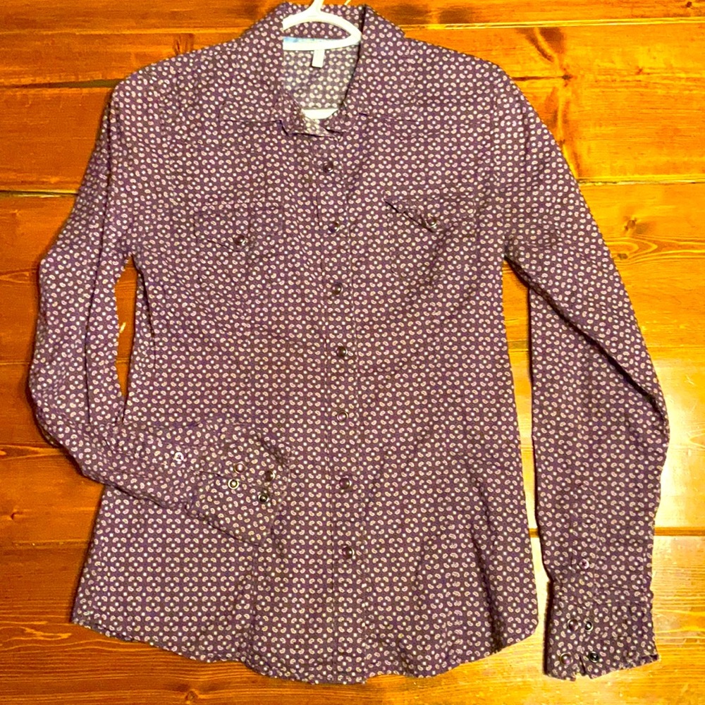 Cinch women’s small snap western shirt purple